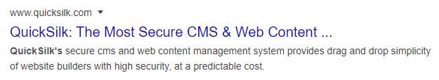 QuickSilk Google Search Snippet QuickSilk Google Search Snippet